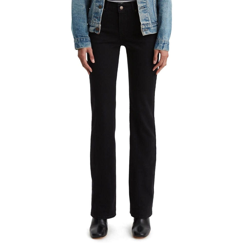 Levi's Women's Classic Bootcut‎ Jeans Stretch Mid Rise 6 Black Flare Retro